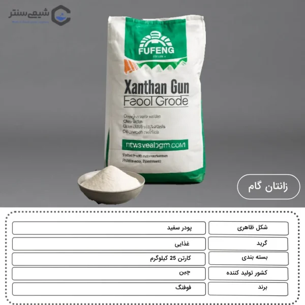مشخصات زانتان گام صنعتی و خوراکی