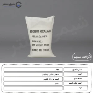 مشخصات اگزالات سدیم