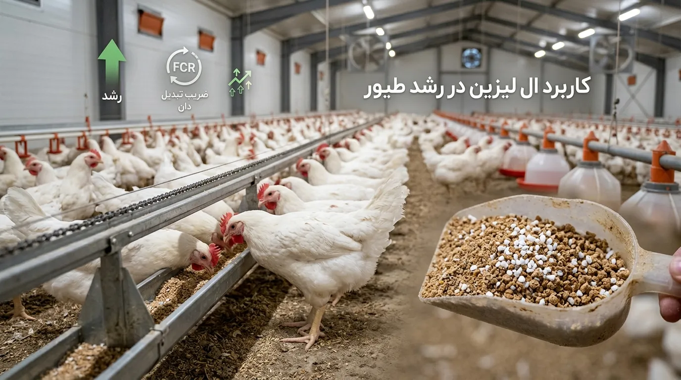 ال لیزین طیور چیست؟ کاربرد، انواع لیزین و میزان مصرف در جیره