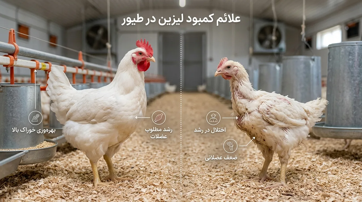 ال لیزین طیور چیست؟ کاربرد، انواع لیزین و میزان مصرف در جیره