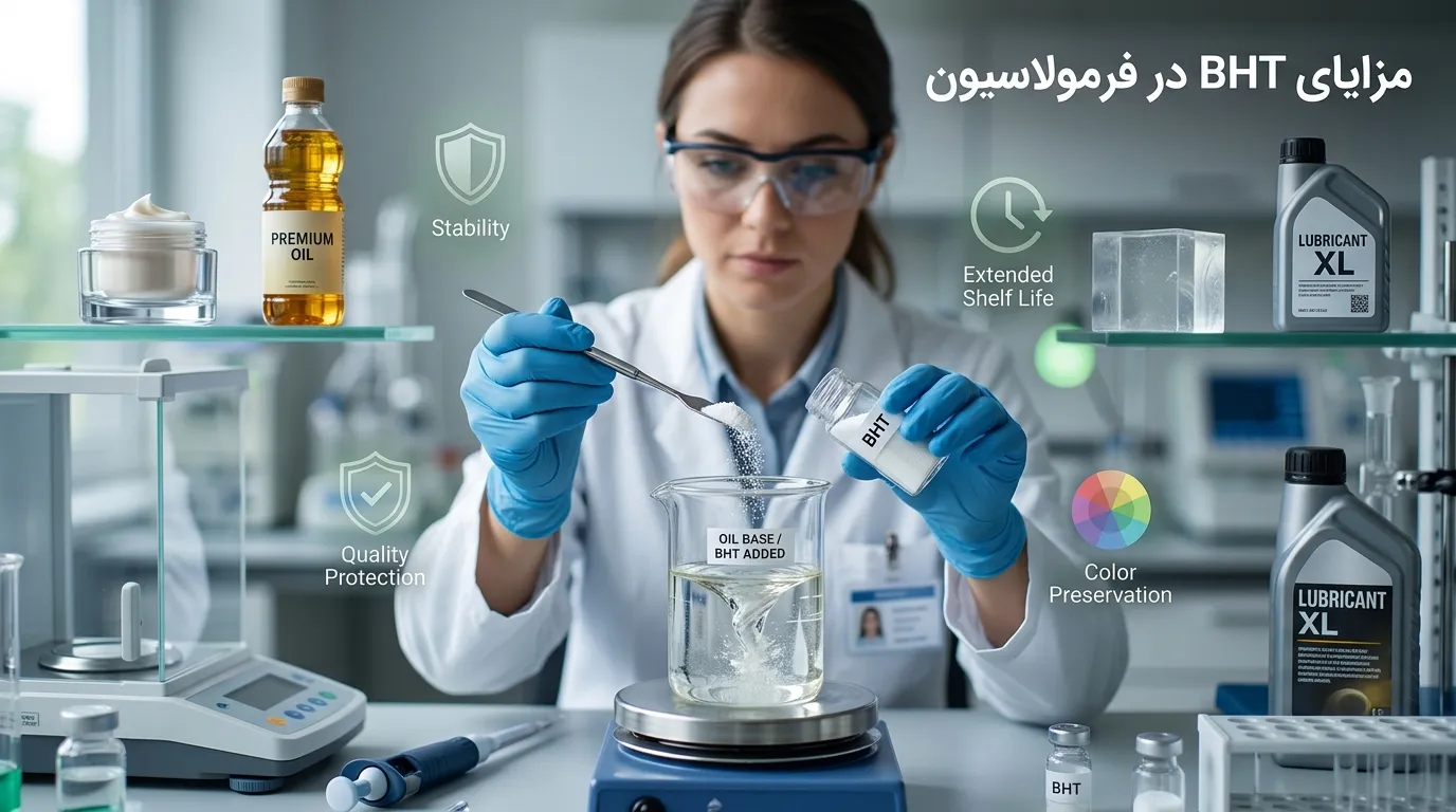 هیدروکسی بوتیل تولوئن BHT چیست و چرا در صنایع مختلف استفاده می‌شود؟