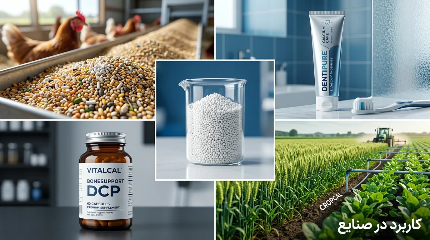 دی کلسیم فسفات (DCP) چیست؟ انواع، ویژگی ها و کاربرد آن در صنایع مختلف دی کلسیم فسفات (DCP) چیست؟ انواع، ویژگی ها و کاربرد آن در صنایع مختلف