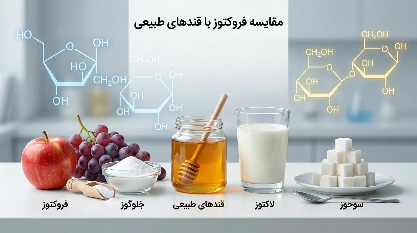 فروکتوز چیست؟ فرمول، ساختار، کاربرد در غذا و مضرات فروکتوز