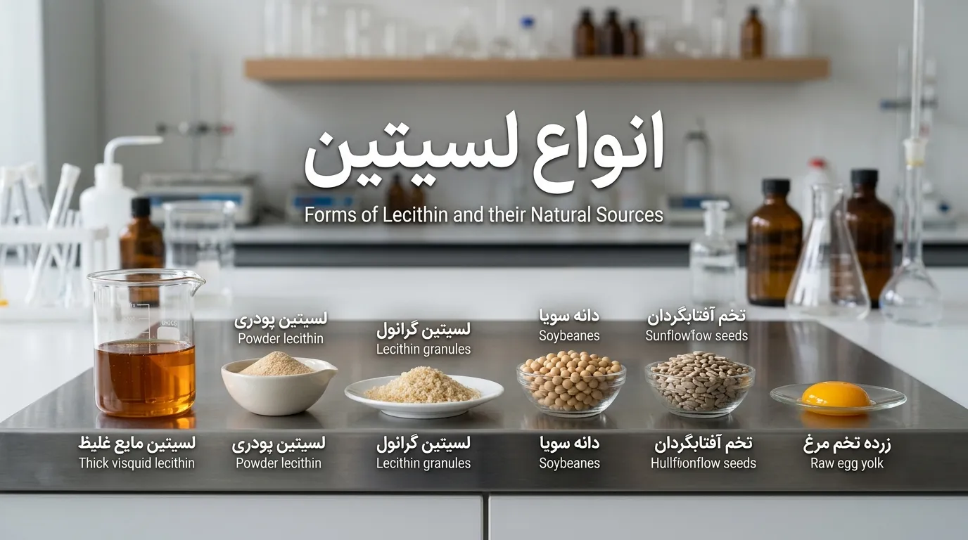 امولسیفایر لسیتین چیست؟ بررسی انواع، کاربردهای غذایی، دارویی و ساختار فسفولیپیدی
