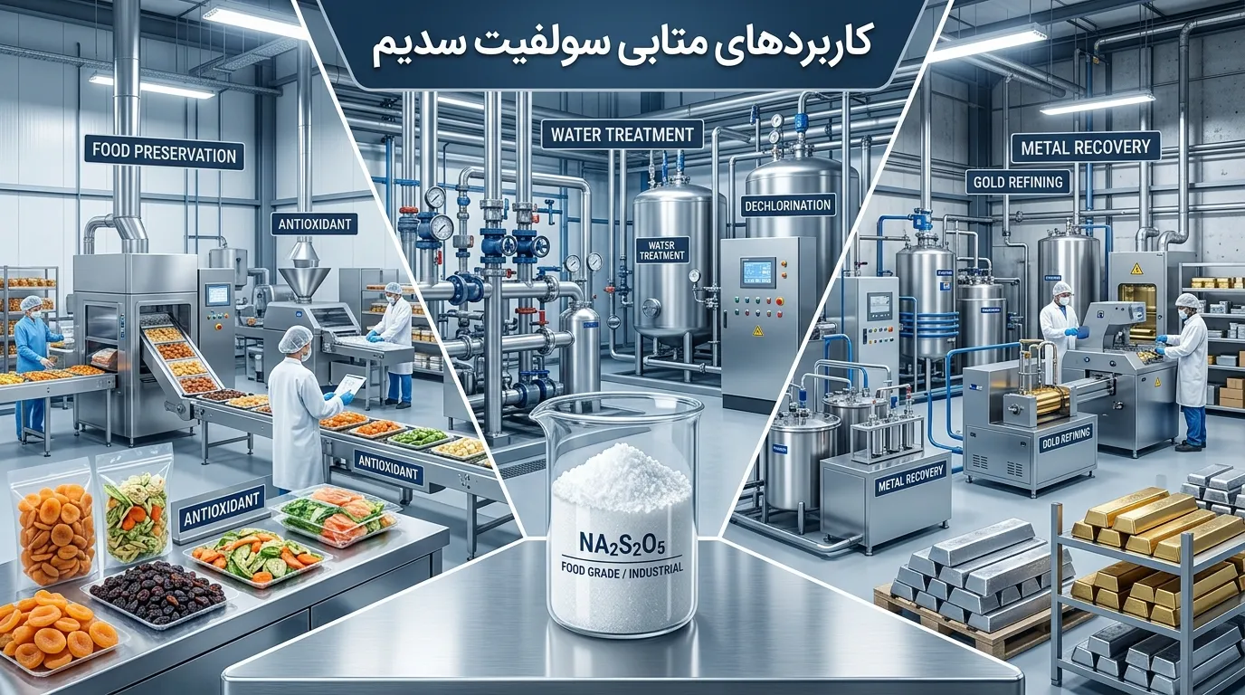 متابی سولفیت سدیم چیست؟ بررسی کاربردها، خواص، گریدها و نکات ایمنی متابی سولفیت سدیم چیست؟ کاربردها، تفاوت نوع خوراکی و صنعتی