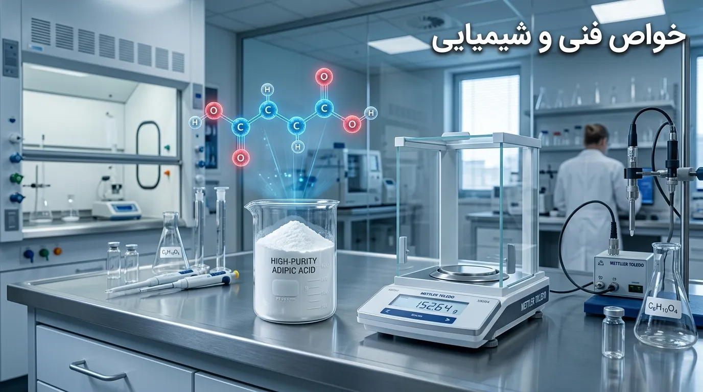 آدیپیک اسید: راهنمای جامع از چیستی و فرمول شیمیایی تا نقش حیاتی در صنایع پلیمری و غذایی آدیپیک اسید: راهنمای جامع از چیستی و فرمول شیمیایی تا نقش حیاتی در صنایع پلیمری و غذایی