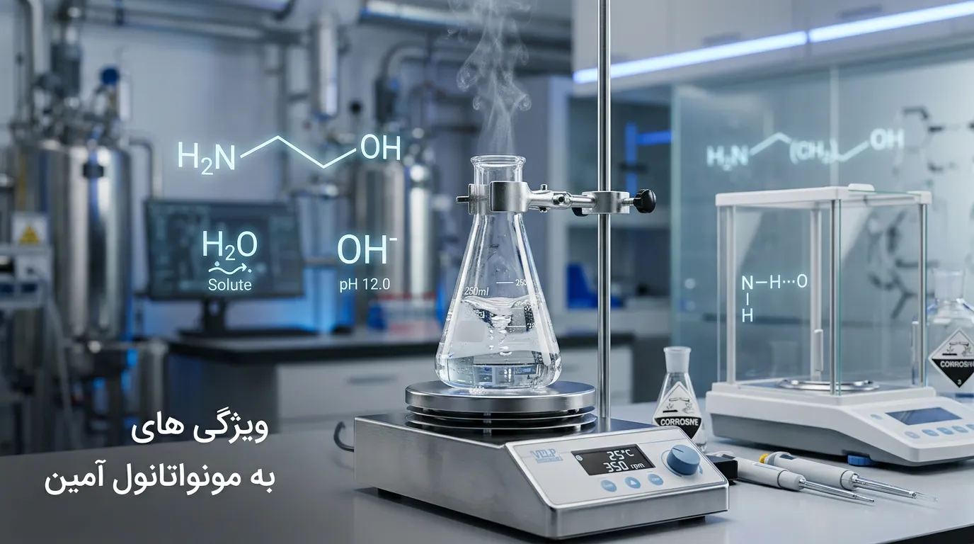 مونو اتانول آمین چیست | کاربردها، فرمول شیمیایی و نکات ایمنی
