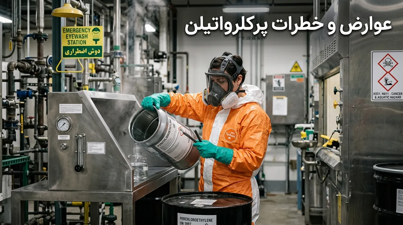 پرکلرواتیلن چیست؟ بررسی کاربرد، خطرات و دانسیته