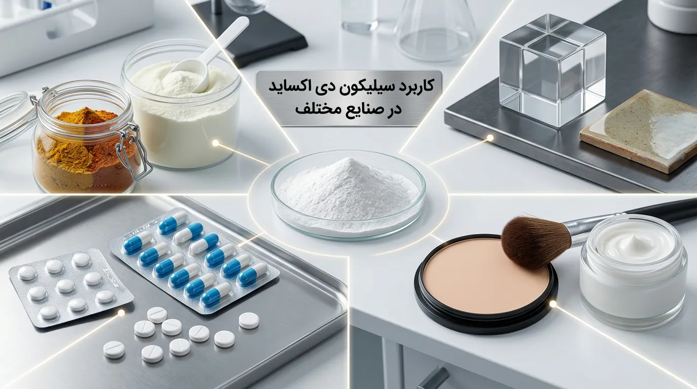 سیلیکون دی اکساید چیست؟ بررسی کامل کاربردها در غذا، دارو و صنعت