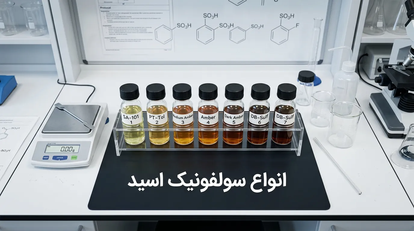 سولفونیک اسید چیست؟ بررسی مشخصات، انواع گریدهای صنعتی و کاربرد آن در شوینده سولفونیک اسید چیست؟ بررسی مشخصات، انواع گریدهای صنعتی و کاربرد آن در شوینده