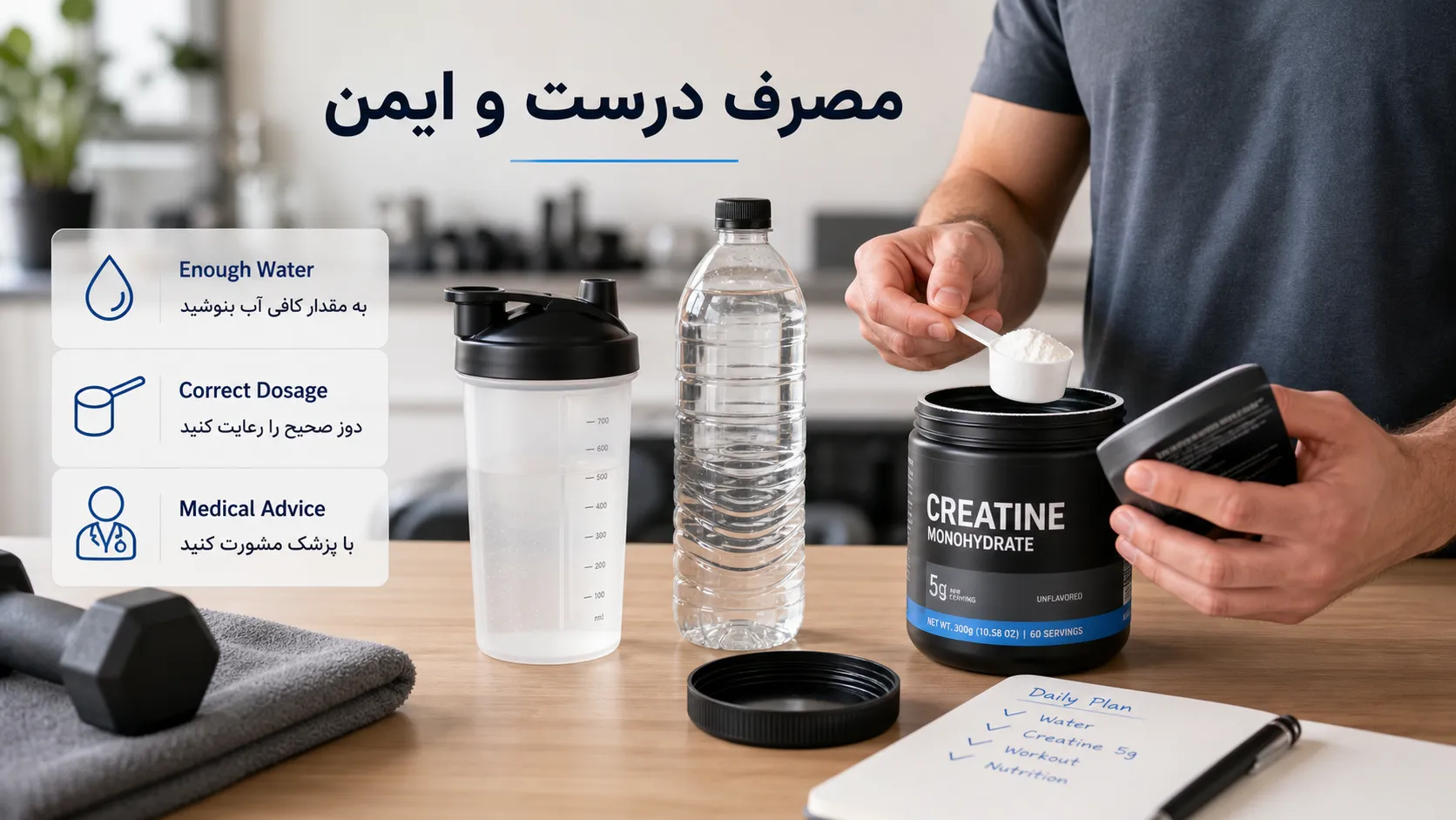 تفاوت کراتین مونوهیدرات با HCL و میکرونایز؛ کدام واقعاً بهتر است؟ (راهنمای انتخاب)