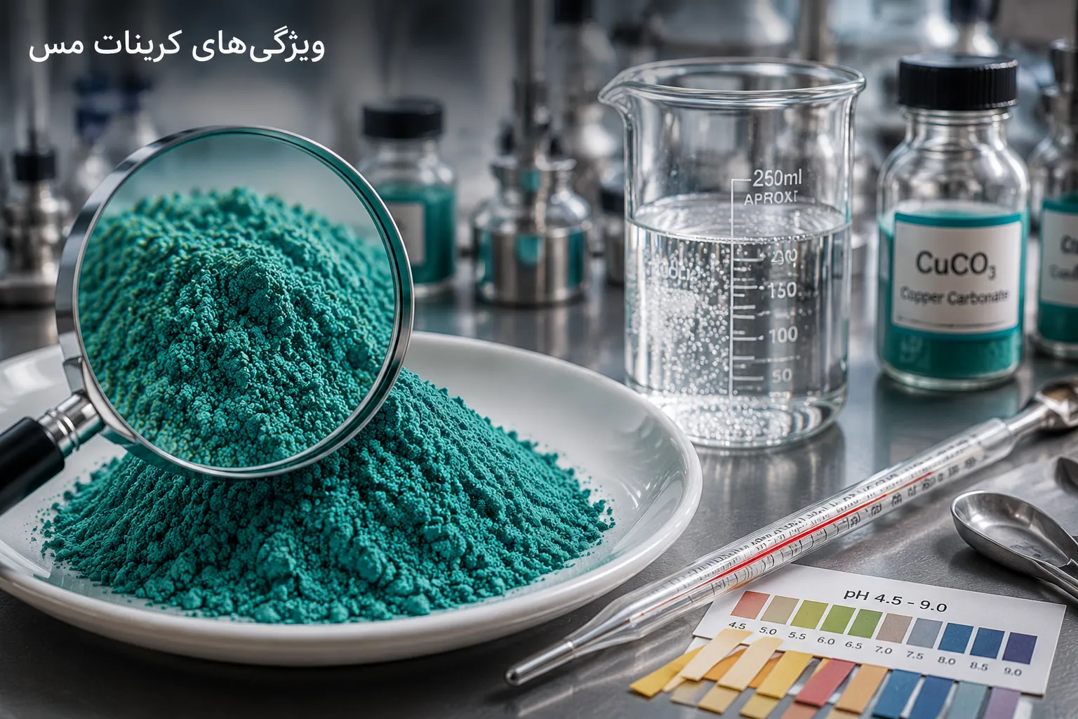 کربنات مس پودری چیست؟ معرفی، کاربردها، تفاوت ها و نکات ایمنی