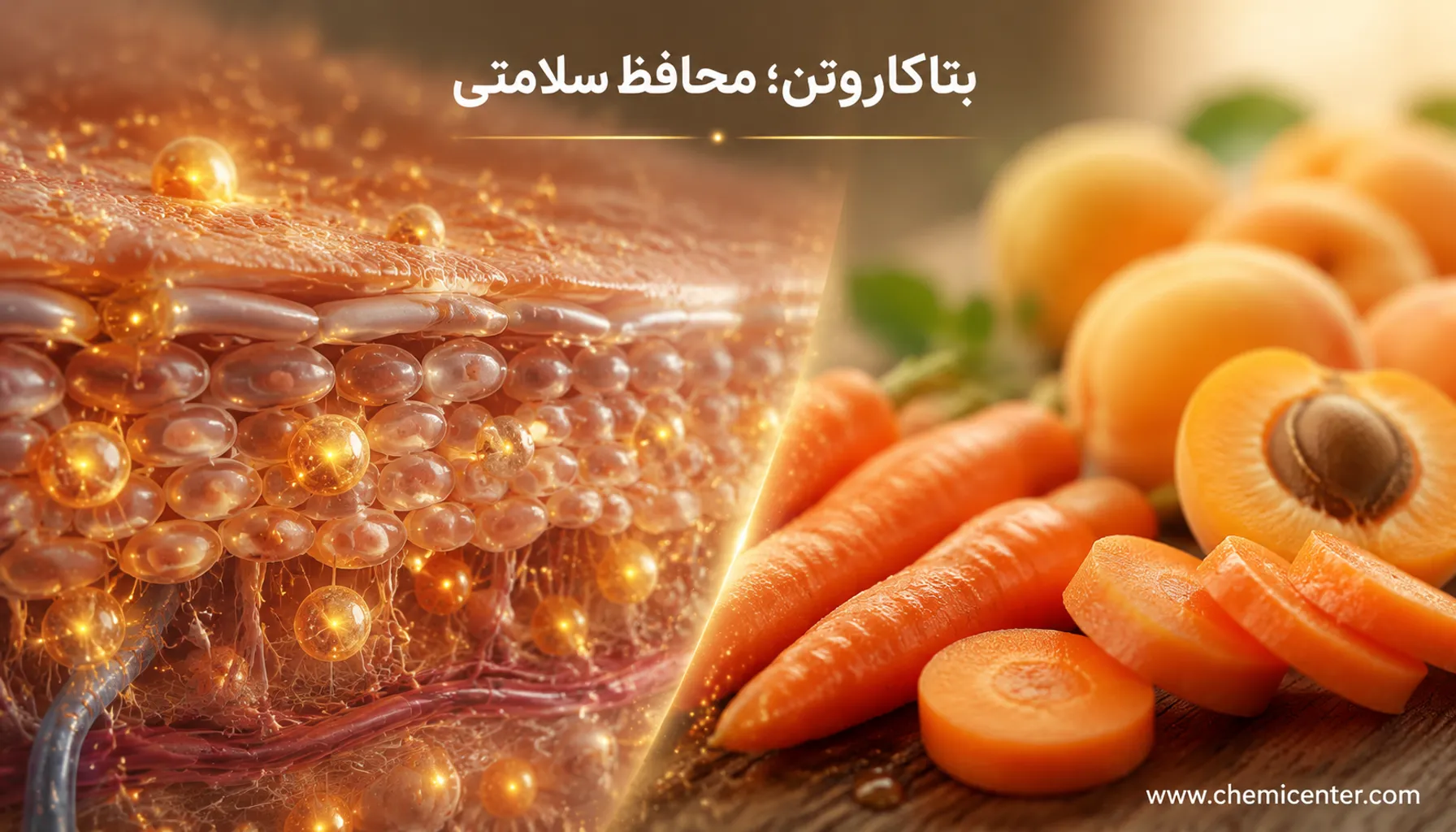 بتاکاروتن چیست؟ بررسی خواص، منابع غذایی و کاربردهای صنعتی