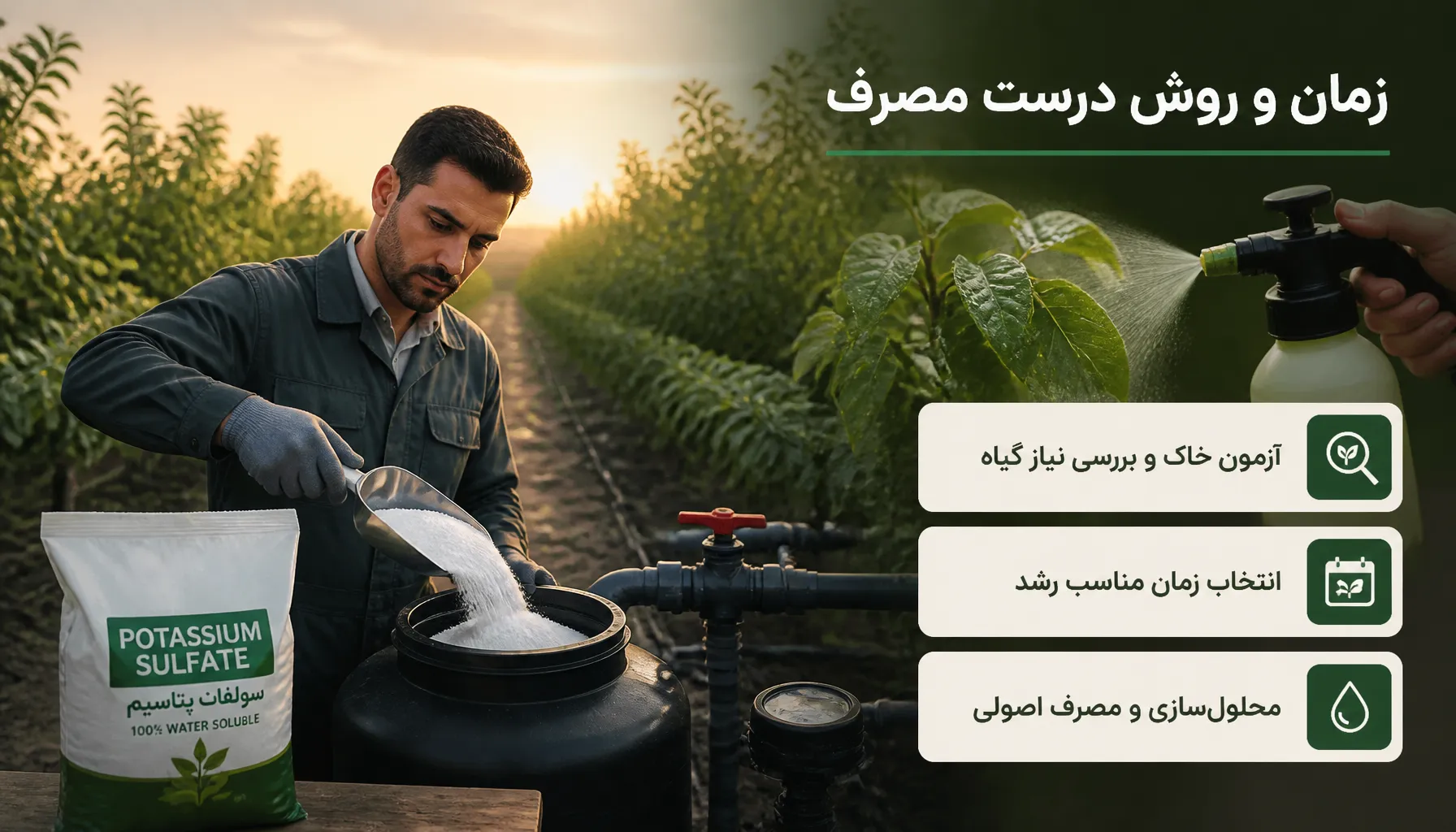 راهنمای جامع سولفات پتاسیم پودری؛ بررسی آنالیز، مزایا و نحوه مصرف