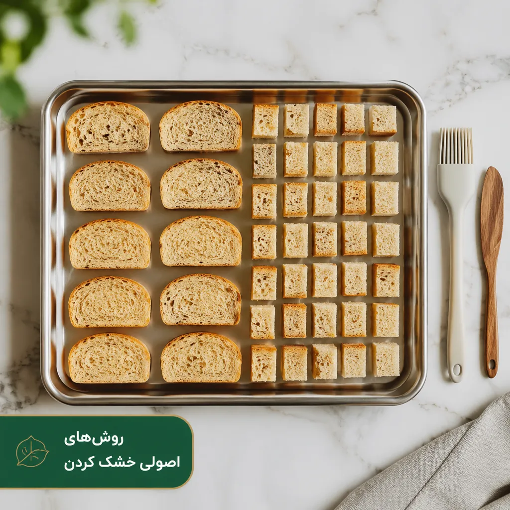 چرا نان‌های اضافه را خشک می کنند؟ رازهای خشک کردن اصولی و ماندگار + مدیریت ضایعات
