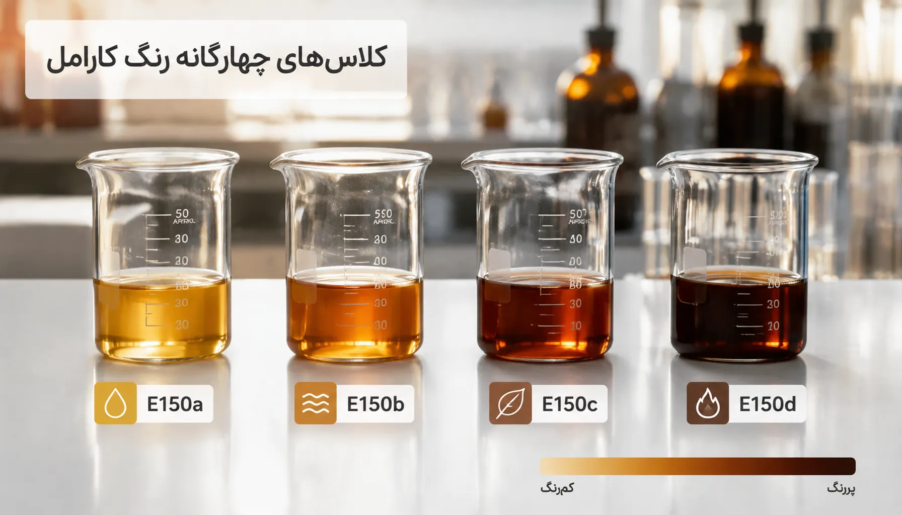 راهنمای خرید رنگ کارامل عمده؛ استانداردهای کیفی، انواع E150 + آموزش خواندن برگه آنالیز COA راهنمای خرید رنگ کارامل | راهنمای بررسی استاندارد و COA