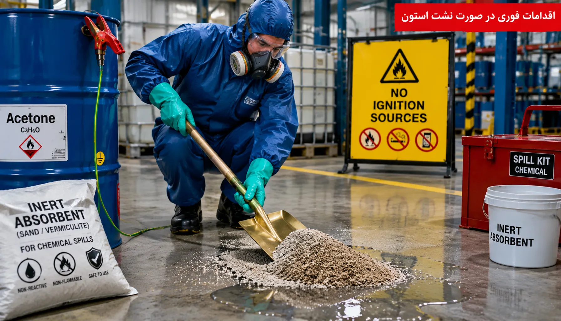 راهنمای کامل نگهداری استون در انبار و پیشگیری از اشتعال