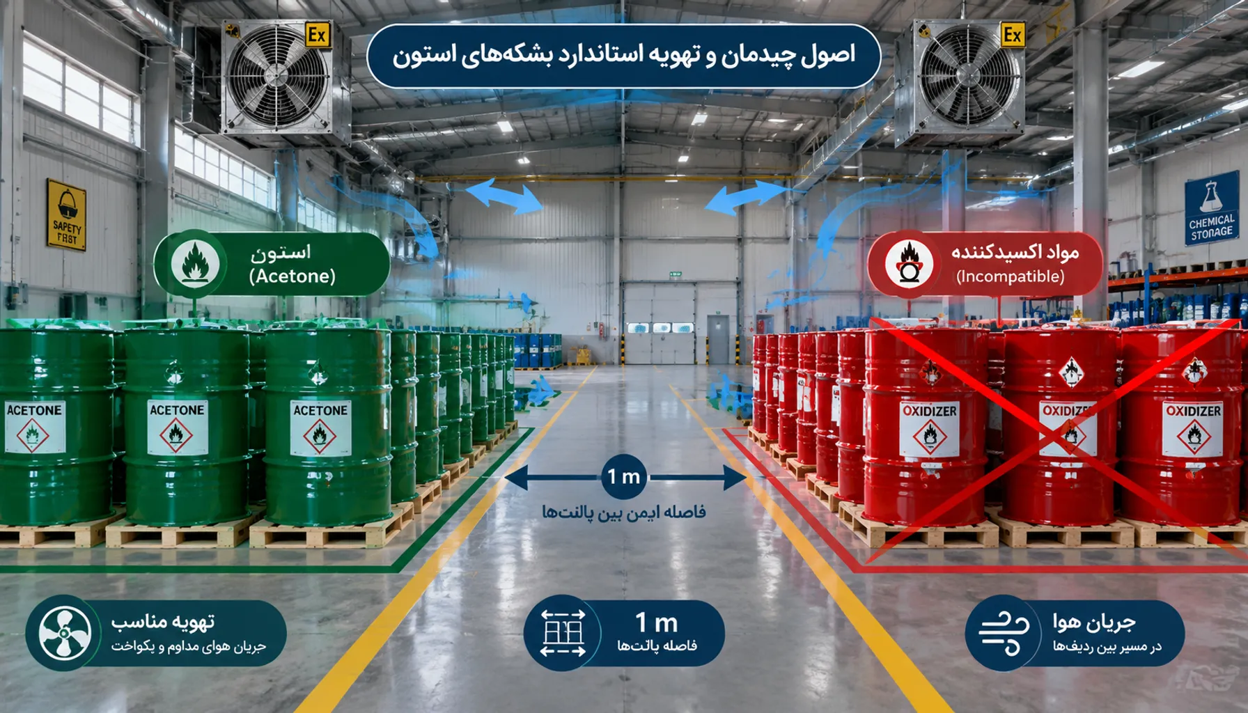آیا از امنیت انبار استون خود مطمئن هستید؟ نکات حیاتی درباره نقطه اشتعال، سیستم ارتینگ و تهویه مناسب برای جلوگیری از حوادث ناگهانی را اینجا بخوانید.