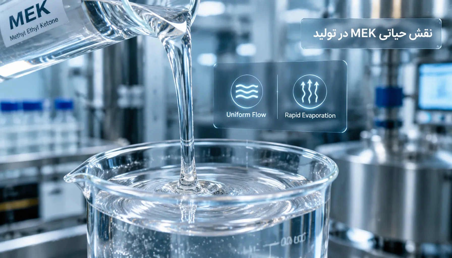 کاربرد متیل اتیل کتون (MEK) در صنایع رنگ، چسب و رزین