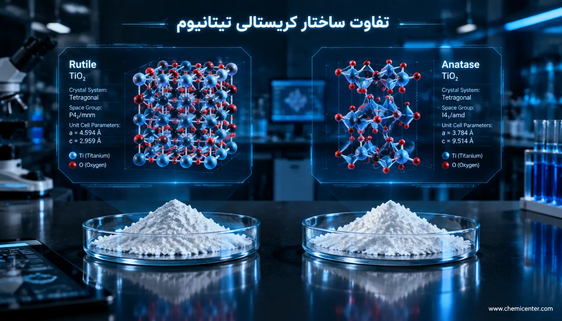 مقایسه عملکردی تیتانیوم دی اکسید روتیل و آناتاز در صنایع رنگ و پلاستیک؛ کدام گرید ضامن کیفیت محصول شماست؟ تفاوت تیتانیوم دی اکسید روتیل و آناتاز چیست؟ راهنمای انتخاب
