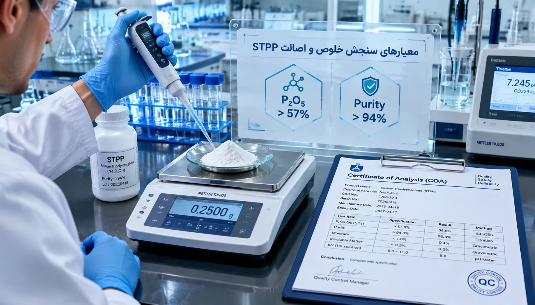 راهنمای جامع خرید سدیم تری‌پلی‌فسفات (STPP) صنعتی؛ بررسی درصد خلوص، تفاوت گریدها و بهترین برندهای بازار