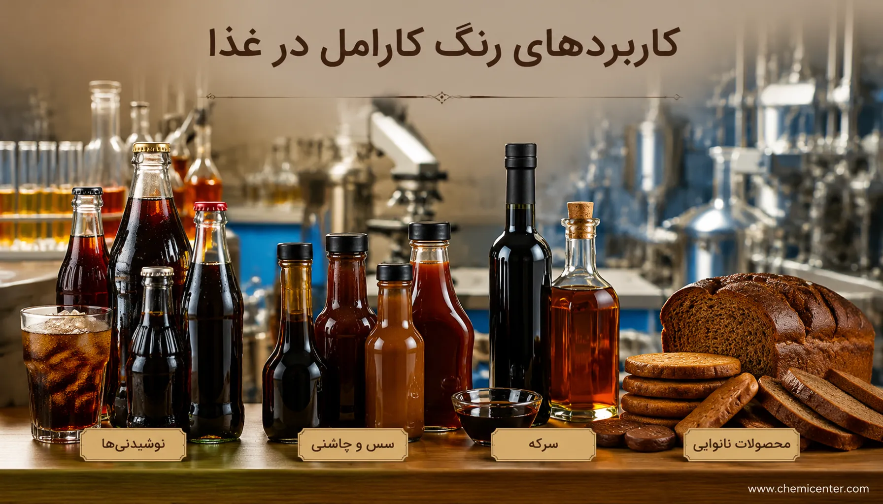 رنگ کارامل خوراکی چیست؟ راهنمای جامع شناخت انواع، ویژگی‌ها، کلاس‌ها، کاربردها و انتخاب بهترین گرید صنعتی