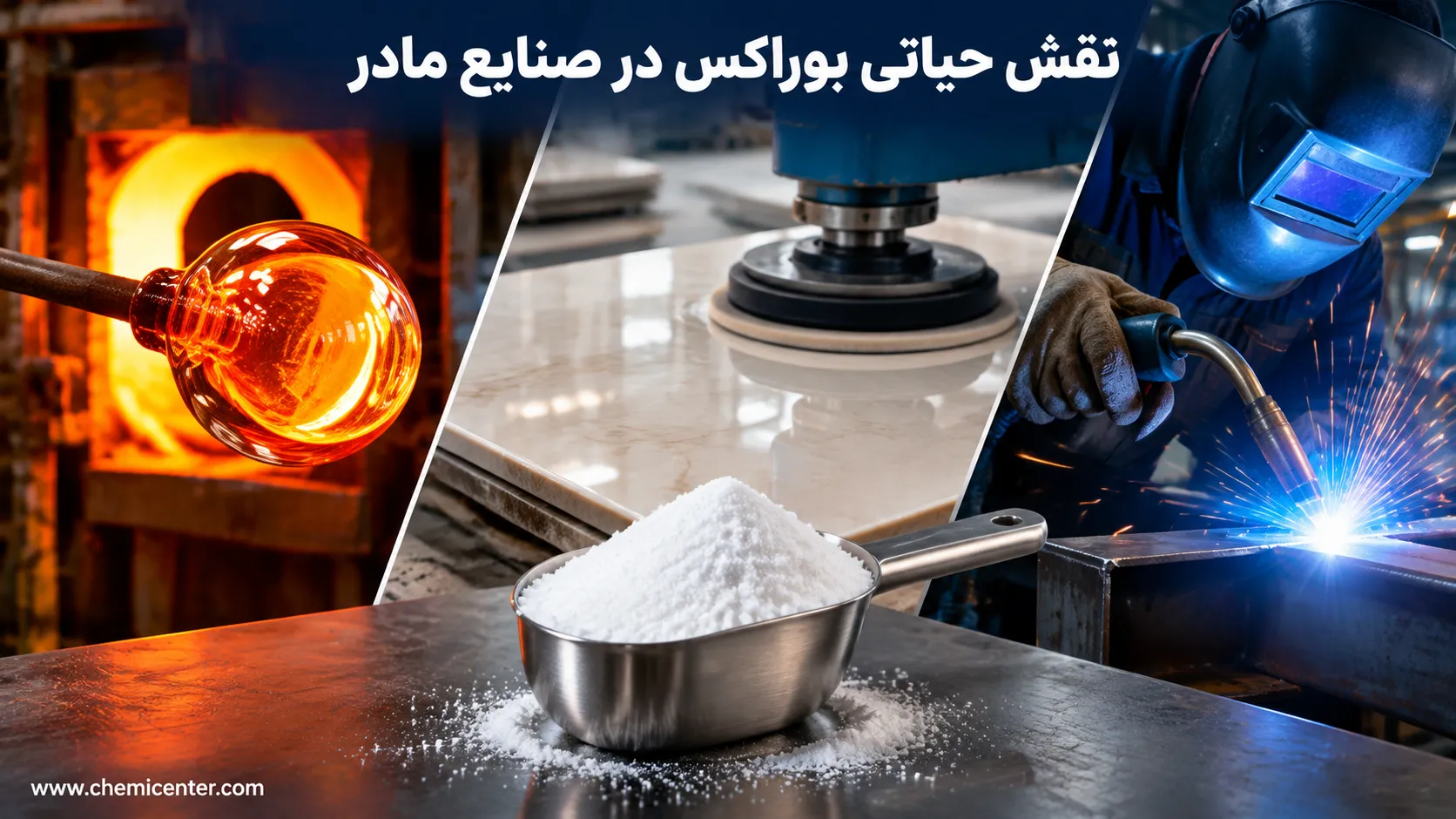 بوراکس (سدیم تترابورات) چیست؟ راهنمای جامع انتخاب و کاربرد صنعتی بوراکس برای افزایش کیفیت تولید و کاهش هزینهها بوراکس (سدیم تترابورات) چیست؟ راهنمای جامع انتخاب و کاربرد صنعتی بوراکس برای افزایش کیفیت تولید و کاهش هزینهها