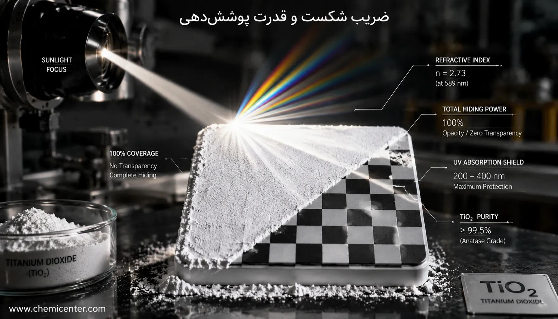 تیتانیوم دی‌ اکسید؛ بررسی تخصصی گریدها و کاربردهای صنعتی