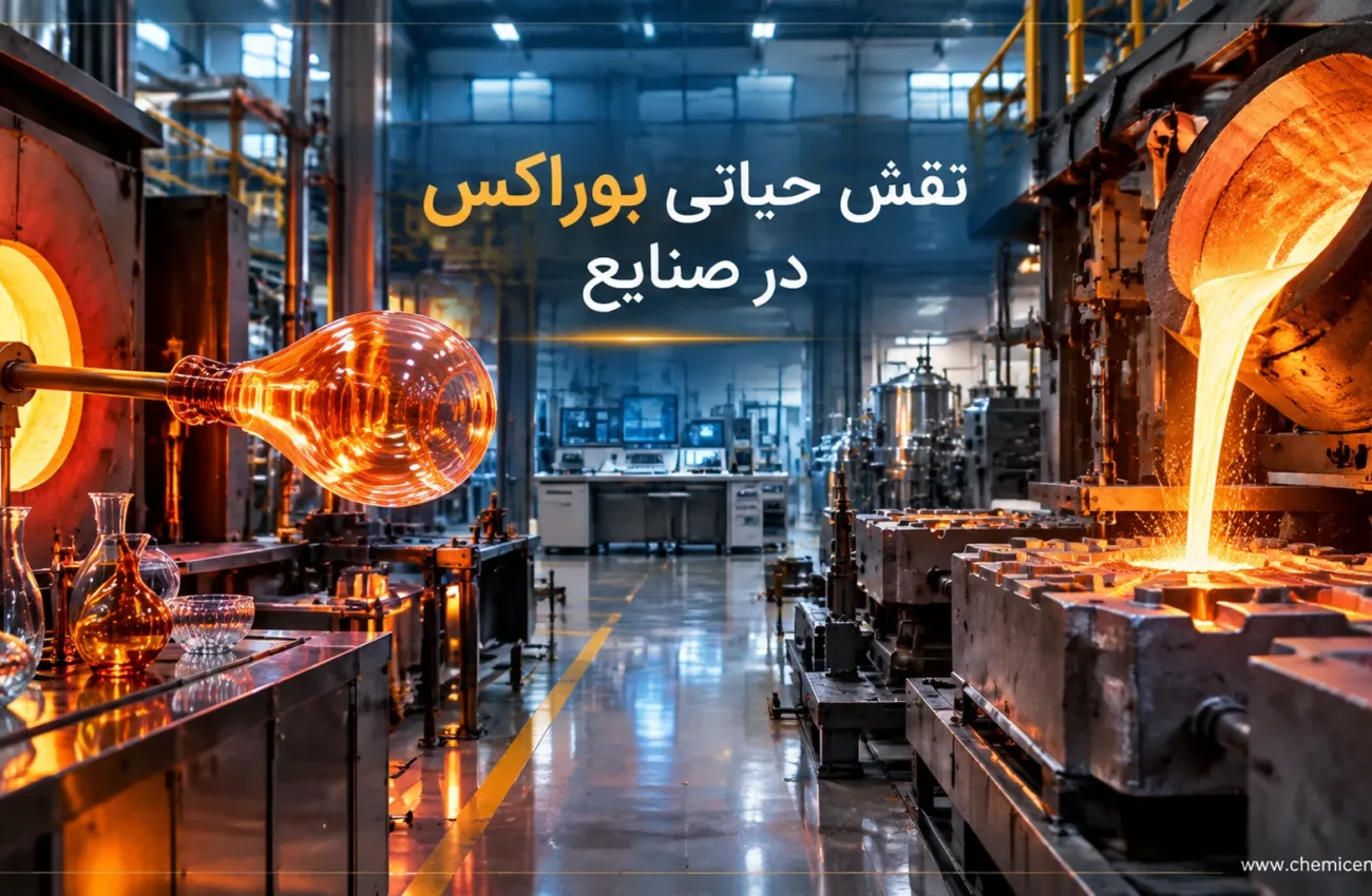 کاربرد بوراکس در متالورژی و شیشه‌سازی؛ تأثیر خلوص بر تولید