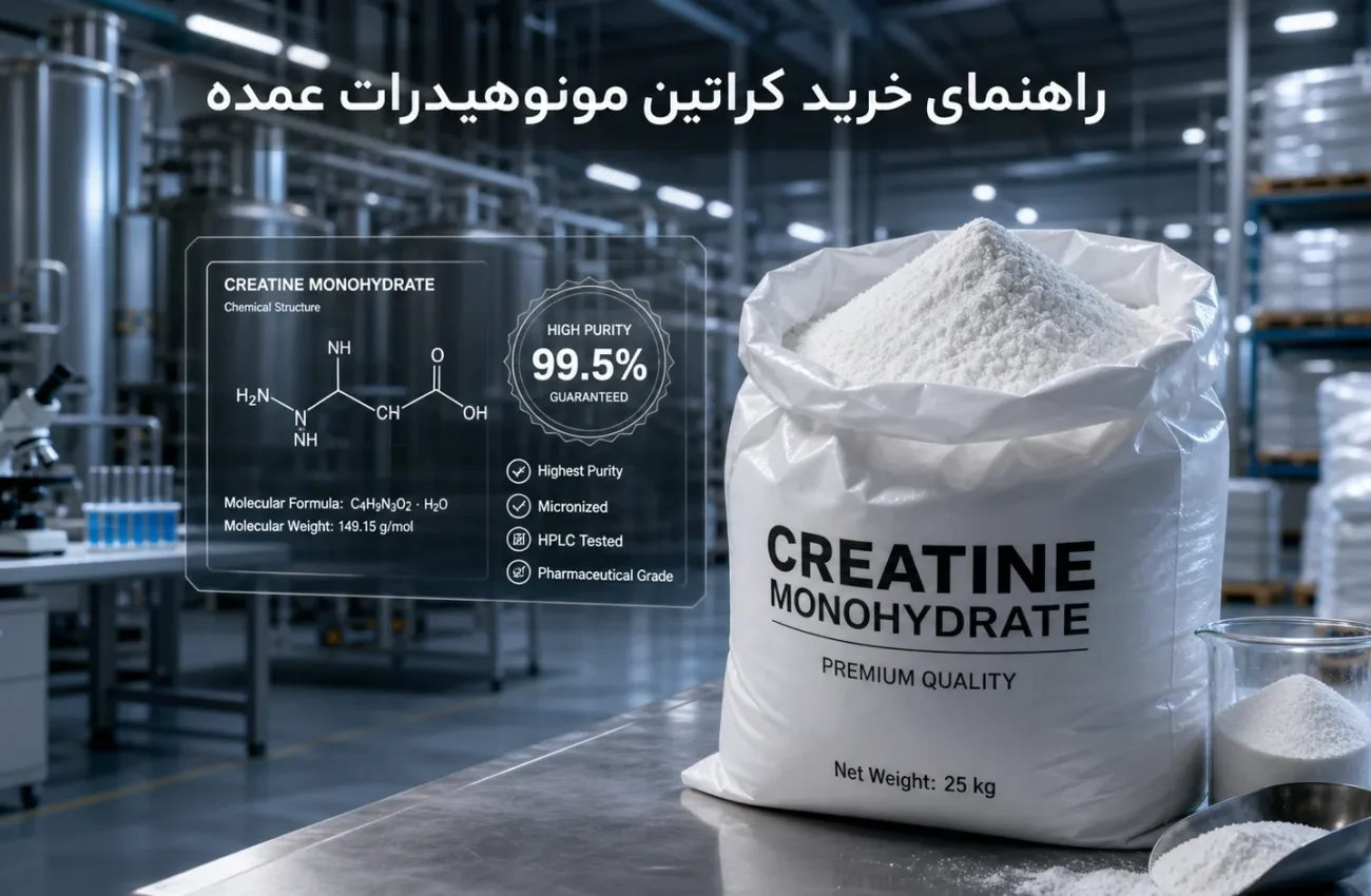 راهنمای خرید کراتین مونوهیدرات عمده | بررسی کیفیت و COA