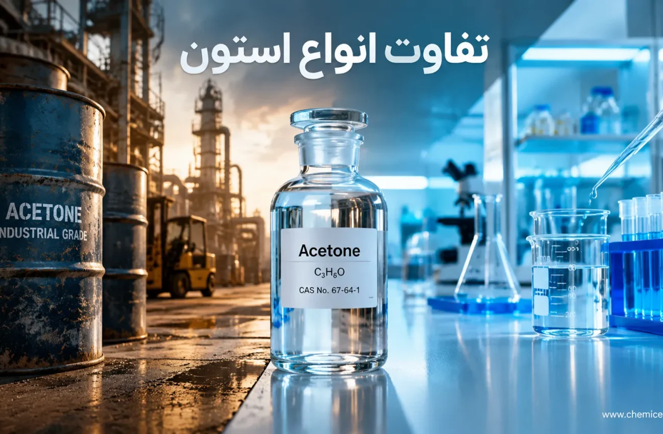 تفاوت استون صنعتی و آزمایشگاهی؛ راهنمای انتخاب و کاربرد