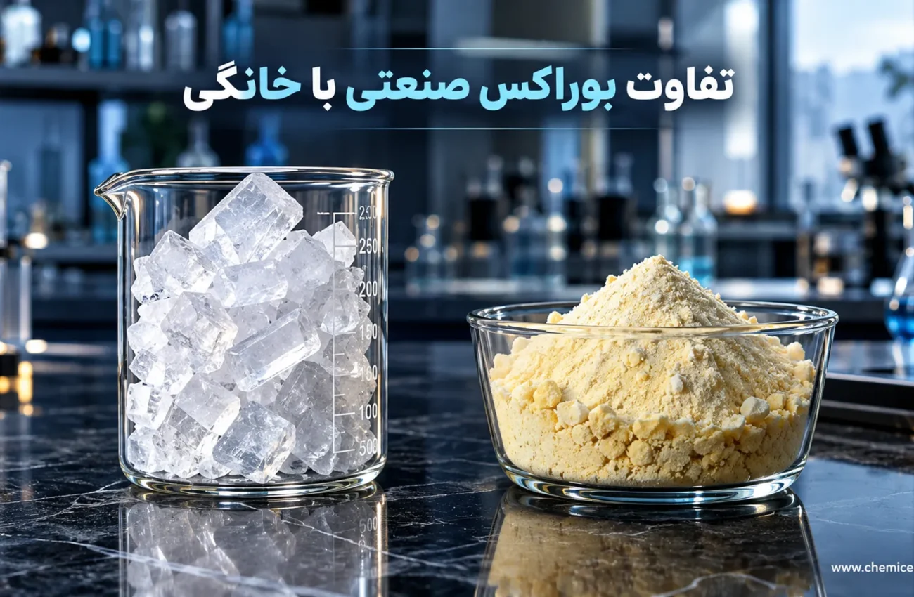 تفاوت بوراکس صنعتی با بوراکس خانگی | راهنمای انتخاب گرید